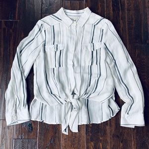 NWT HARPER L/S Button Linen Shirt 🤩